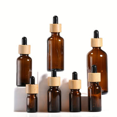 3Pcs Amber Glass Dropper Bottles 15ml 30ml 50ml Essential Bottles
