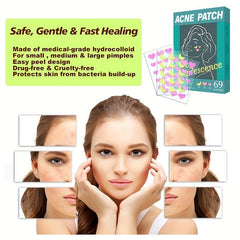 Acne Patch Moon Fluorescent Style Heart Shaped Sticker