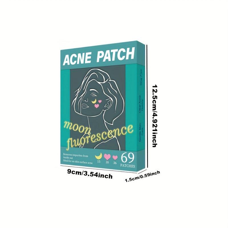 Acne Patch Moon Fluorescent Style Heart Shaped Sticker