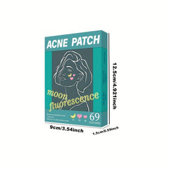 Acne Patch Moon Fluorescent Style Heart Shaped Sticker