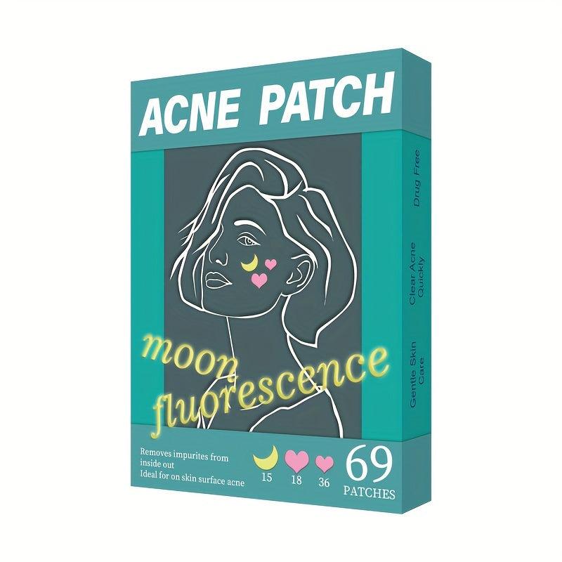 Acne Patch Moon Fluorescent Style Heart Shaped Sticker