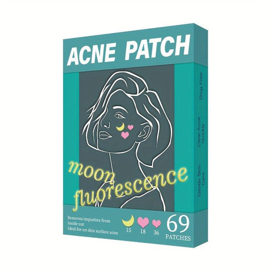 Acne Patch Moon Fluorescent Style Heart Shaped Sticker