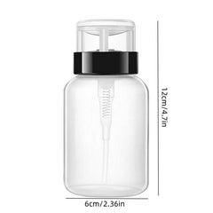 200ML 6 76OZ Nail Liquid Sub Bottle W Cover Press Pump Refillable Bottle