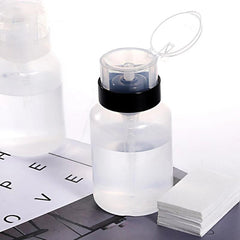 200ML 6 76OZ Nail Liquid Sub Bottle W Cover Press Pump Refillable Bottle