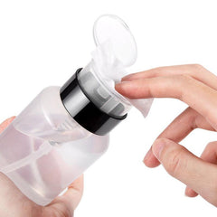 200ML 6 76OZ Nail Liquid Sub Bottle W Cover Press Pump Refillable Bottle
