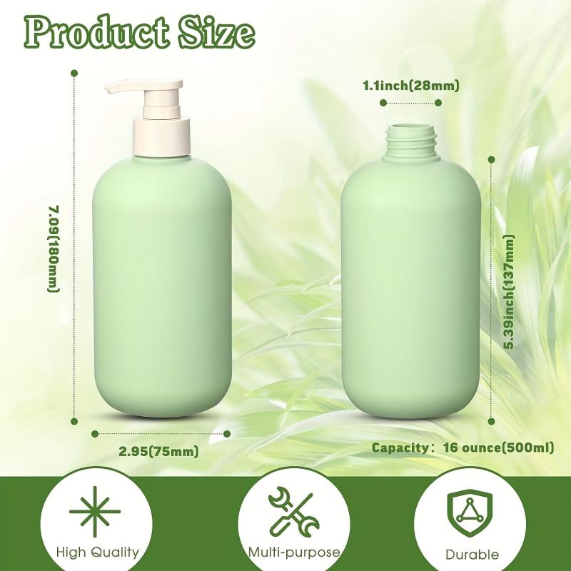 Green Style Pump Bottle 16oz for Shampoo and Shower Gel