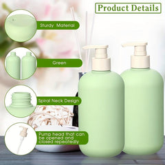 Green Style Pump Bottle 16oz for Shampoo and Shower Gel