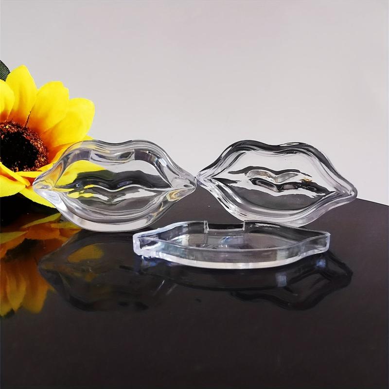 5g Lip Shape Clear Jars Pot 1pc With Lid