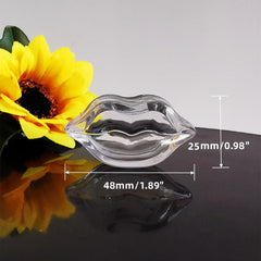 5g Lip Shape Clear Jars Pot 1pc With Lid