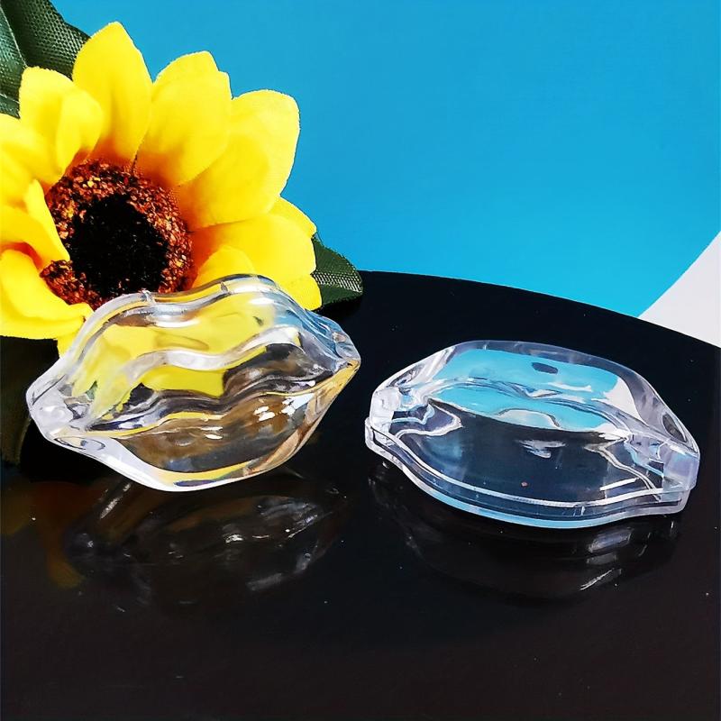 5g Lip Shape Clear Jars Pot 1pc With Lid