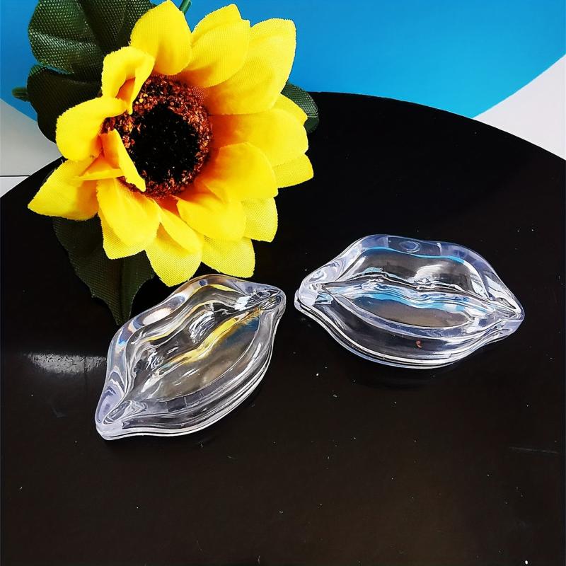 5g Lip Shape Clear Jars Pot 1pc With Lid
