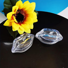 5g Lip Shape Clear Jars Pot 1pc With Lid