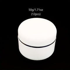 12pcs Leakproof Round Plastic Jars with Lids for Cream and Lotion