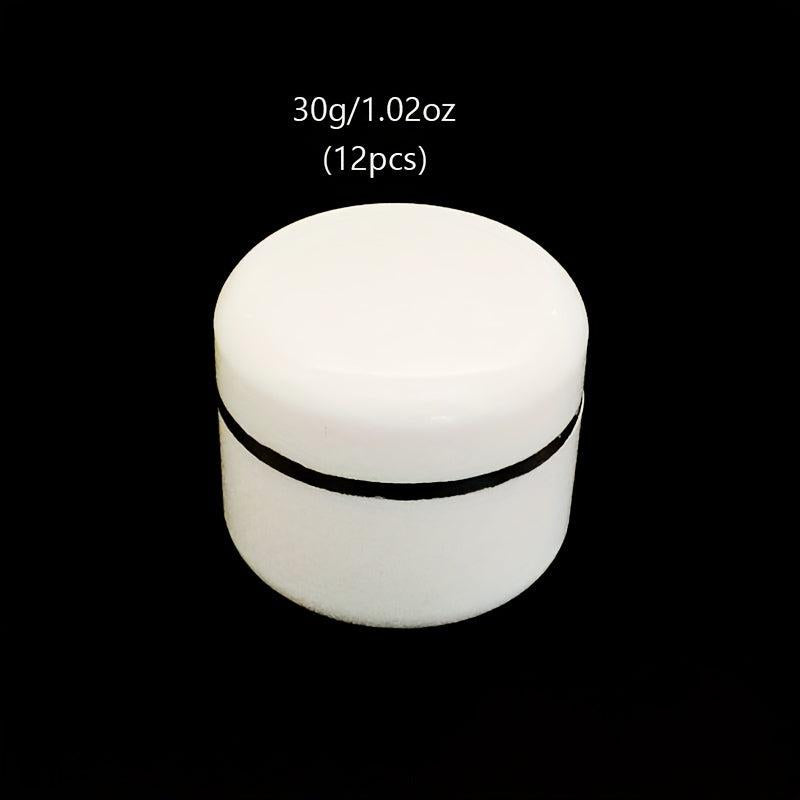 12pcs Leakproof Round Plastic Jars with Lids for Cream and Lotion
