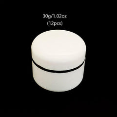12pcs Leakproof Round Plastic Jars with Lids for Cream and Lotion