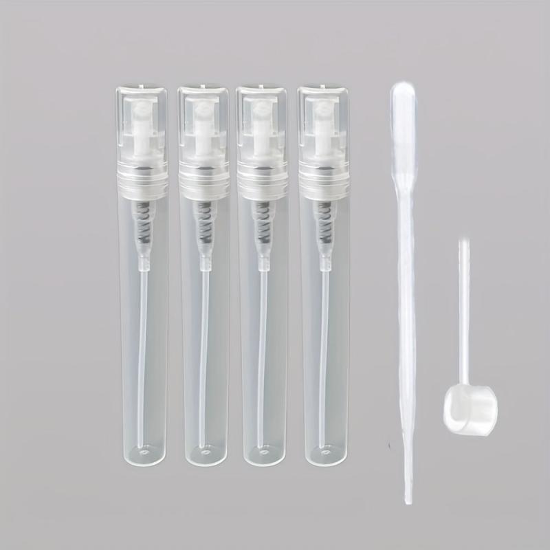 4 Pcs Mini Clear Plastic Spray Bottle Portable Small Perfume Atomizer 5ml