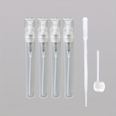 4 Pcs Mini Clear Plastic Spray Bottle Portable Small Perfume Atomizer 5ml