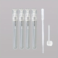 4 Pcs Mini Clear Plastic Spray Bottle Portable Small Perfume Atomizer 5ml