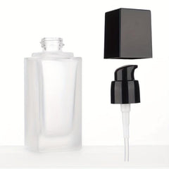 30ML Glass Foundation Bottle with Square Pump for Oils Cosmetics Samples
