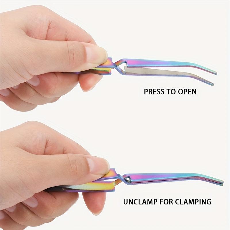 Stainless Steel Nail Art Tweezers and Clippers - Multifunctional Manicure Tool