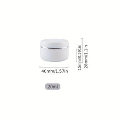 20pcs 20ml Plastic Cream Jar Refillable Bottles for Cosmetics Makeup Skincare