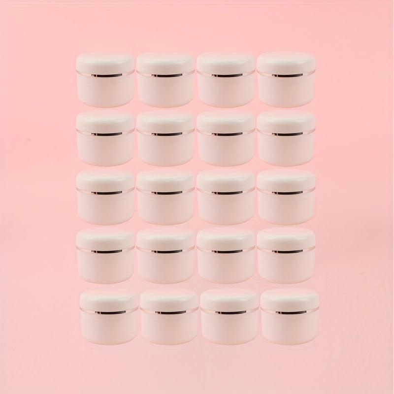20pcs 20ml Plastic Cream Jar Refillable Bottles for Cosmetics Makeup Skincare