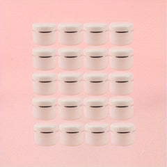 20pcs 20ml Plastic Cream Jar Refillable Bottles for Cosmetics Makeup Skincare