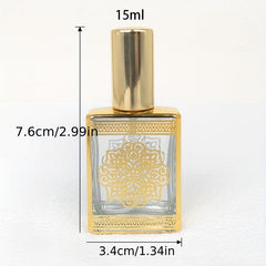 1Pc 15ml Refillable Perfume Bottle Glass Empty Spray Bottle Portable Mini Travel