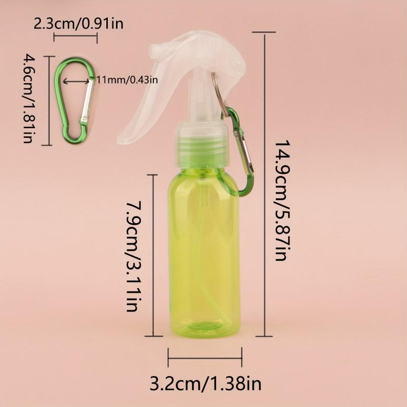 1pc 60ml Travel Spray Bottle Keychain Refillable Plastic Trigger Spray Bottles