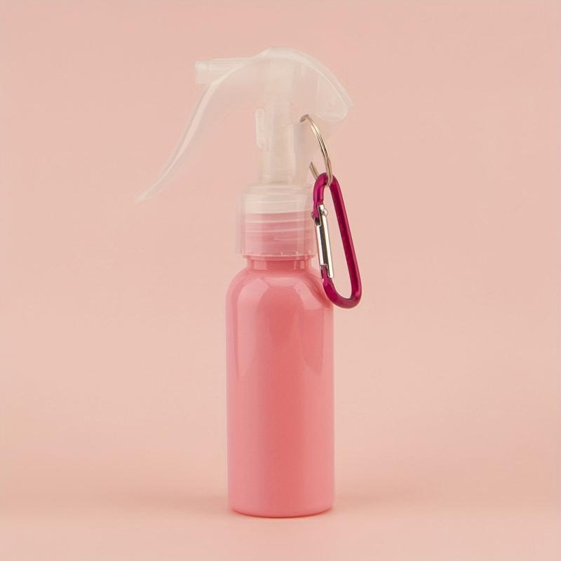1pc 60ml Travel Spray Bottle Keychain Refillable Plastic Trigger Spray Bottles