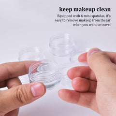 60pcs 5ml Clear Cream Jars with Lids - Small Travel Cosmetic Containers