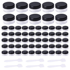 60pcs 5ml Clear Cream Jars with Lids - Small Travel Cosmetic Containers
