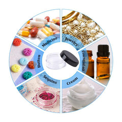 60pcs 5ml Clear Cream Jars with Lids - Small Travel Cosmetic Containers