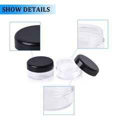 60pcs 5ml Clear Cream Jars with Lids - Small Travel Cosmetic Containers
