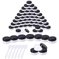 60pcs 5ml Clear Cream Jars with Lids - Small Travel Cosmetic Containers