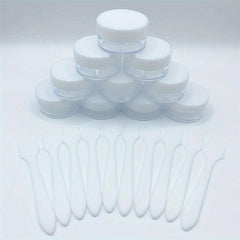 10pcs 10ml Mini Cosmetic Jars with Spatulas for Cosmetics