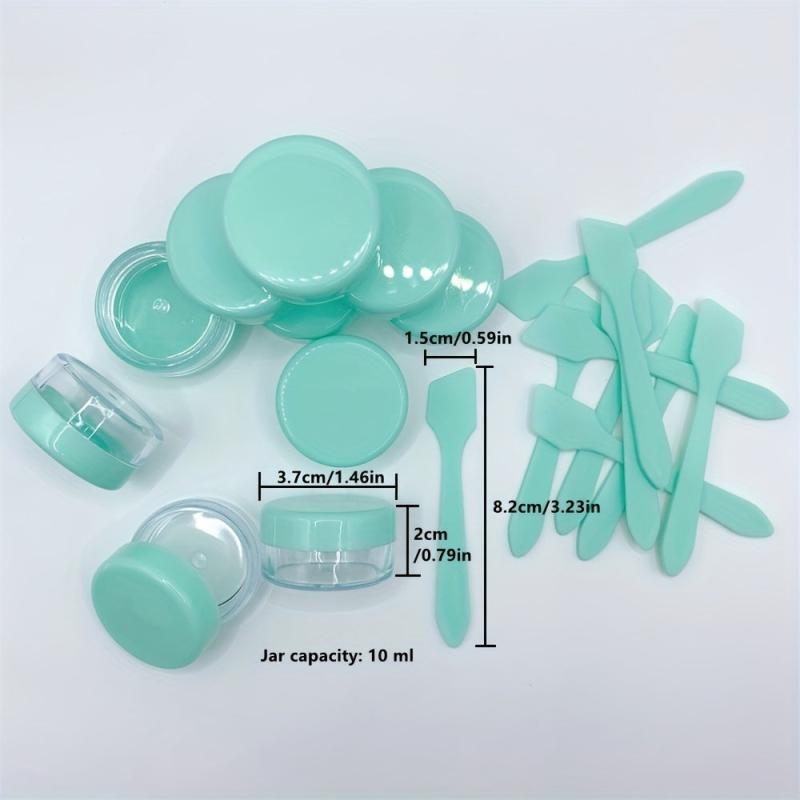 10pcs 10ml Mini Cosmetic Jars with Spatulas for Cosmetics