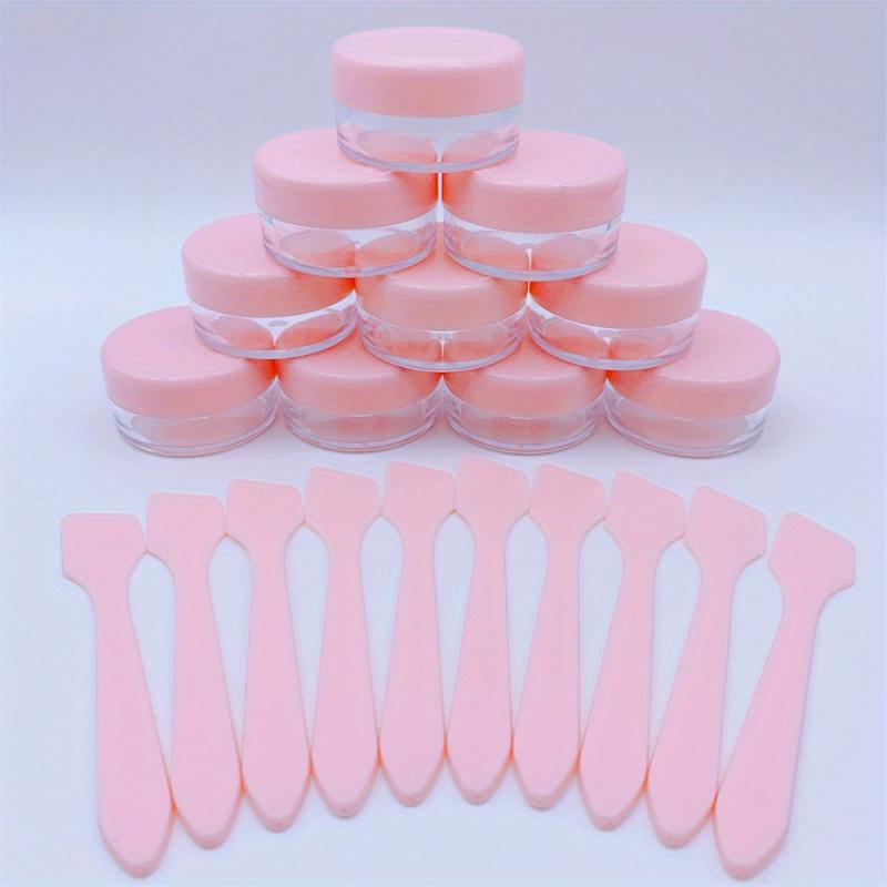 10pcs 10ml Mini Cosmetic Jars with Spatulas for Cosmetics