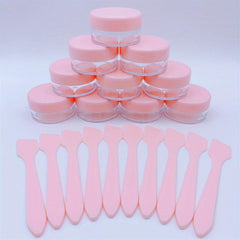 10pcs 10ml Mini Cosmetic Jars with Spatulas for Cosmetics