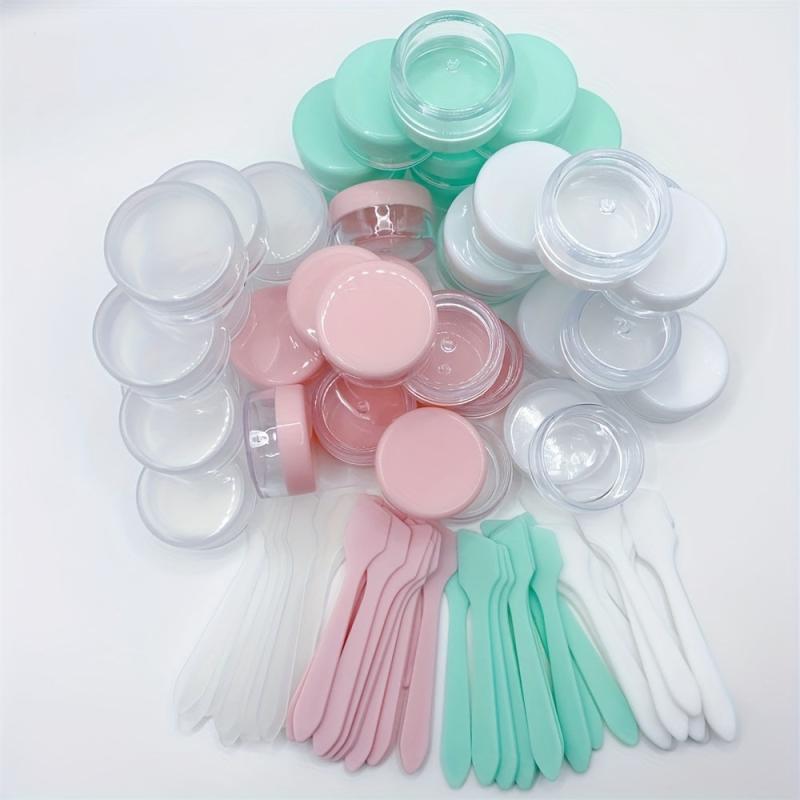 10pcs 10ml Mini Cosmetic Jars with Spatulas for Cosmetics
