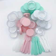 10pcs 10ml Mini Cosmetic Jars with Spatulas for Cosmetics