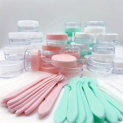 10pcs 10ml Mini Cosmetic Jars with Spatulas for Cosmetics