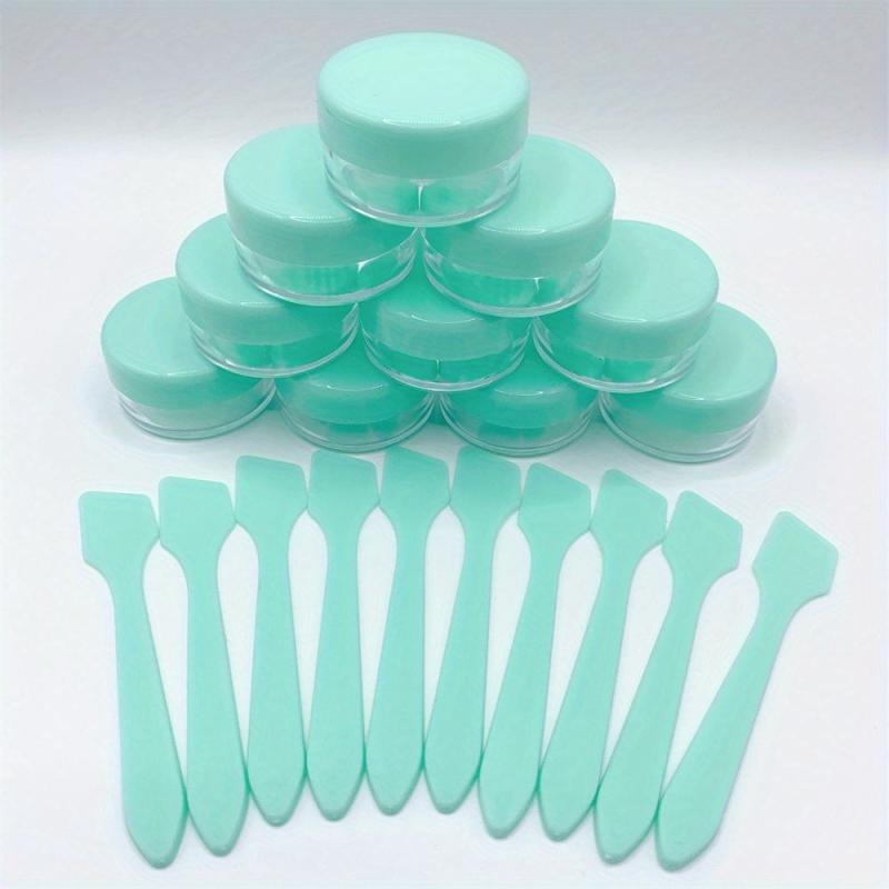 10pcs 10ml Mini Cosmetic Jars with Spatulas for Cosmetics