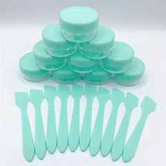 10pcs 10ml Mini Cosmetic Jars with Spatulas for Cosmetics
