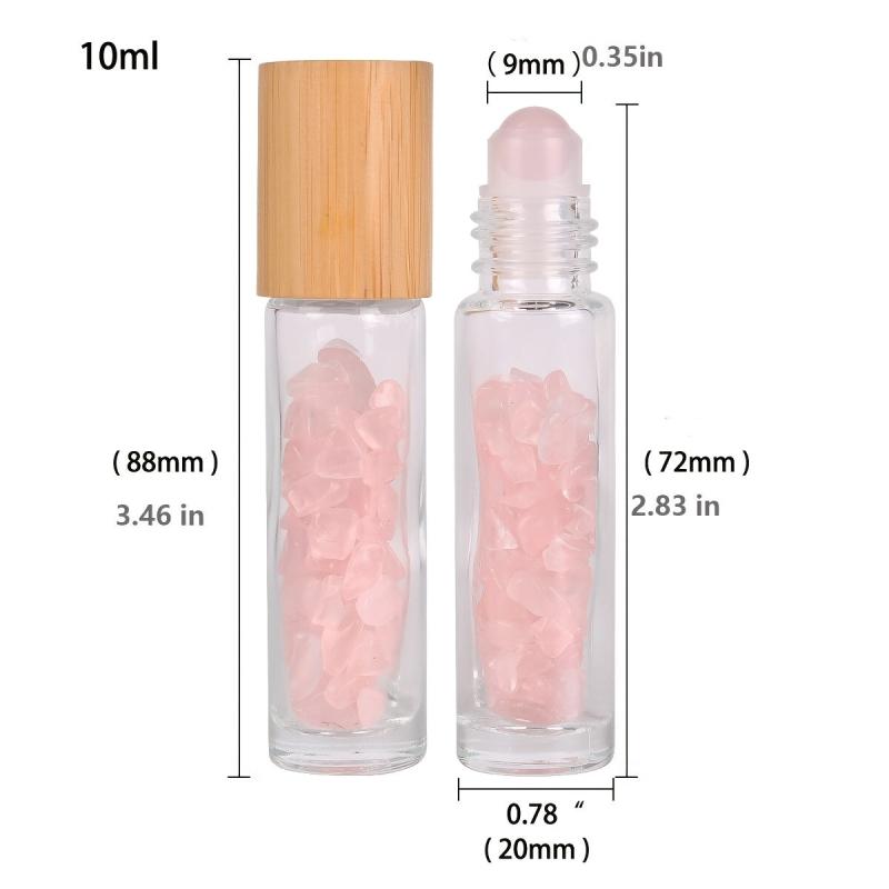 2PCS Gemstone Rollerball Roll On Bottle 10ml