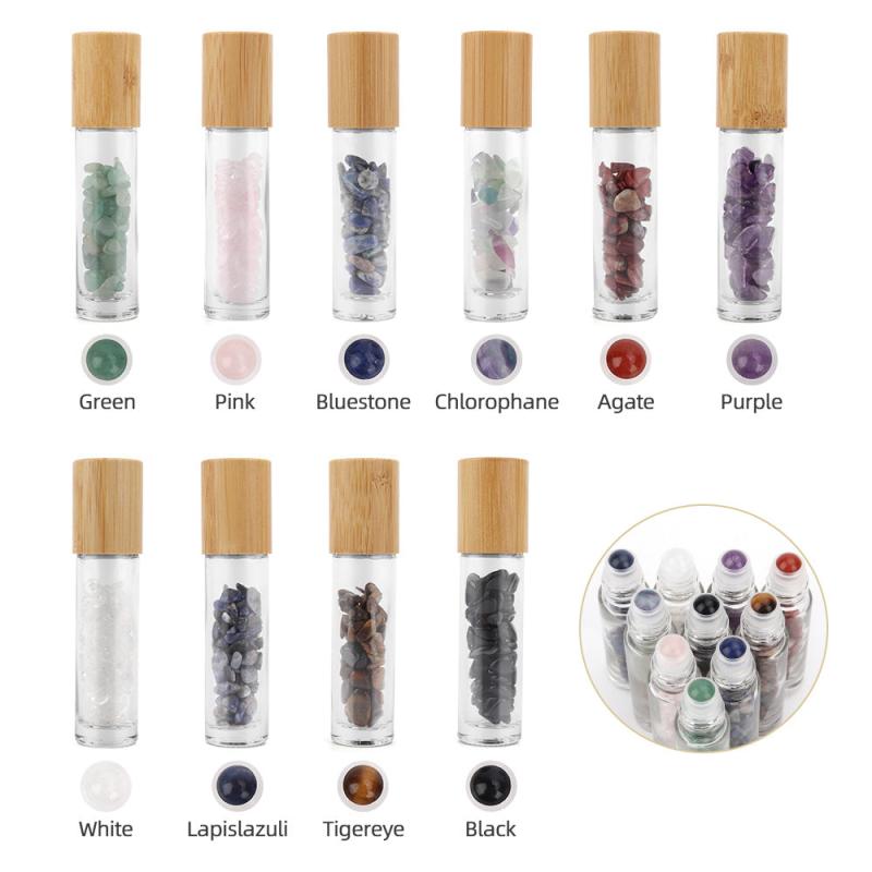 2PCS Gemstone Rollerball Roll On Bottle 10ml