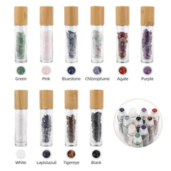 2PCS Gemstone Rollerball Roll On Bottle 10ml