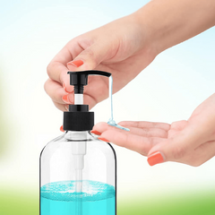 250ml Pet Press Bottle with Pump for Body Wash Shampoo Clear Cylinder