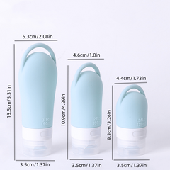 5pcs Silicone Leak Proof Travel Shampoo Bottles Portable Toiletry Containers