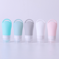 5pcs Silicone Leak Proof Travel Shampoo Bottles Portable Toiletry Containers